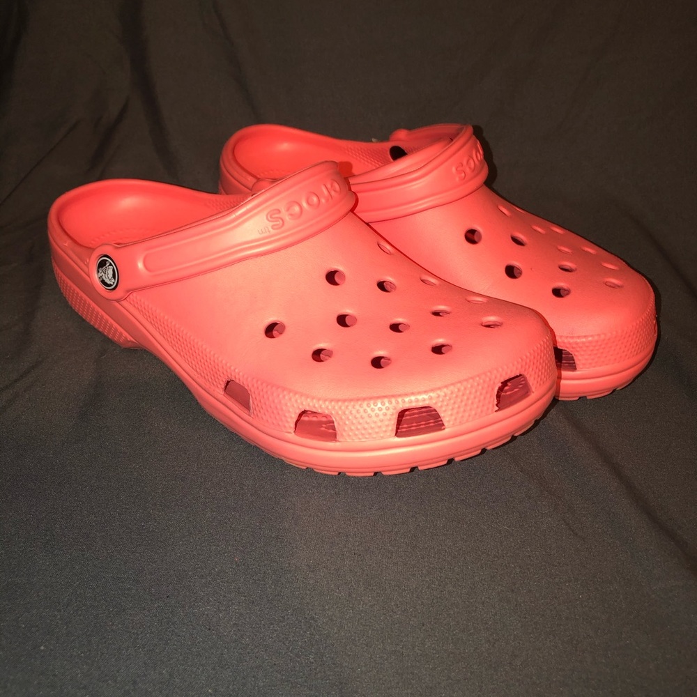 Pink crocs